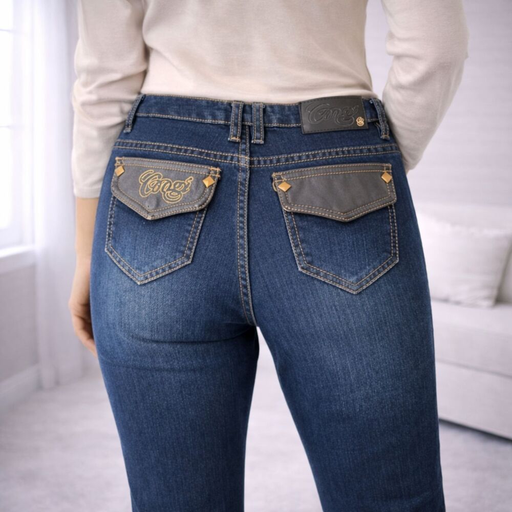 COOGI Flap Pocket Guitar Music Jeans Blue 40